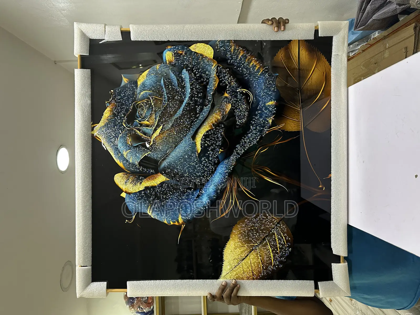 Rose Acrylic Stoned Art 80*80cm