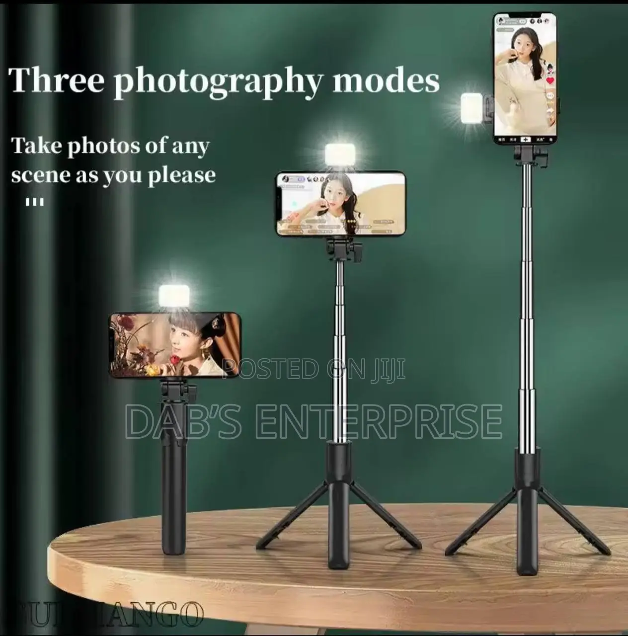 Extendable Selfie Stick Tripod+Wireless Bluetooth Remote