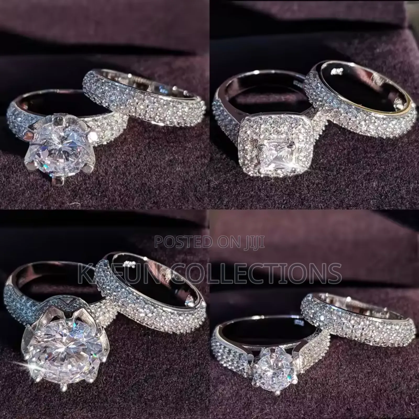 Full White Zirconia Quality Female Wedding Rings