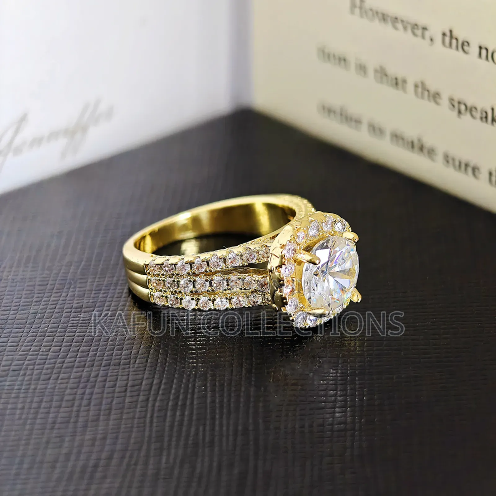 Highly Durable Gold Zirconia Proposal/Engagement Ring