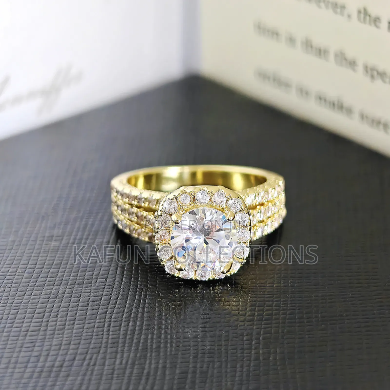Highly Durable Gold Zirconia Proposal/Engagement Ring