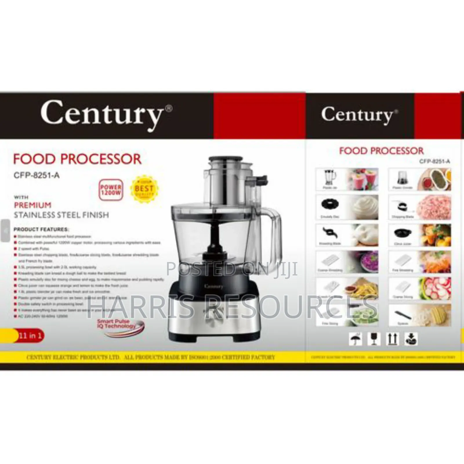 Century 3.5l Food Processor (11 in 1) CFP-8251a (1200w)