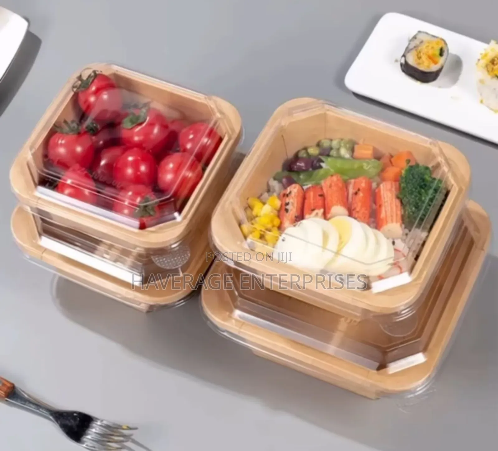 Disposable Paper Craft Food Containers With Lids 300pces