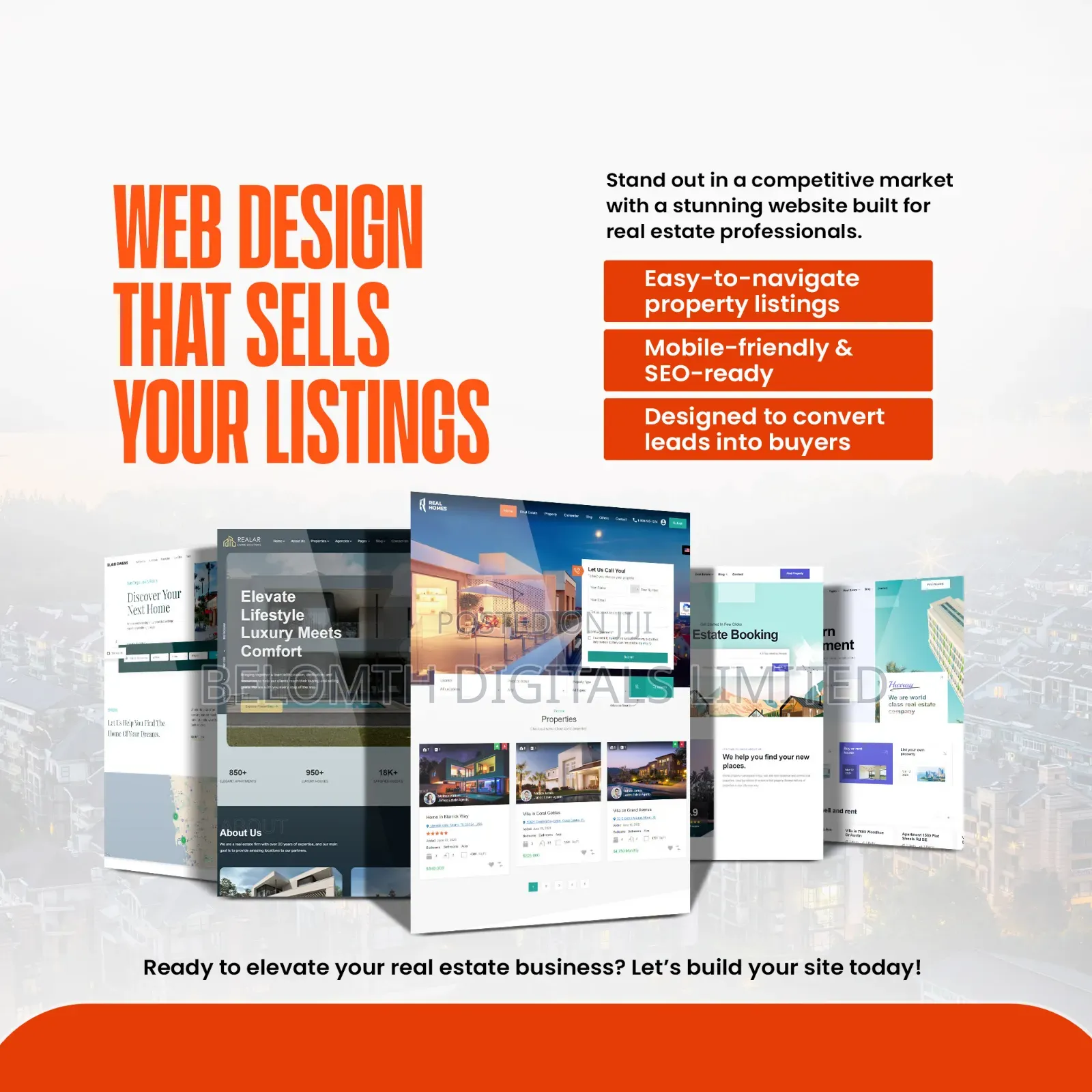 Real Estate Business Website Design Services