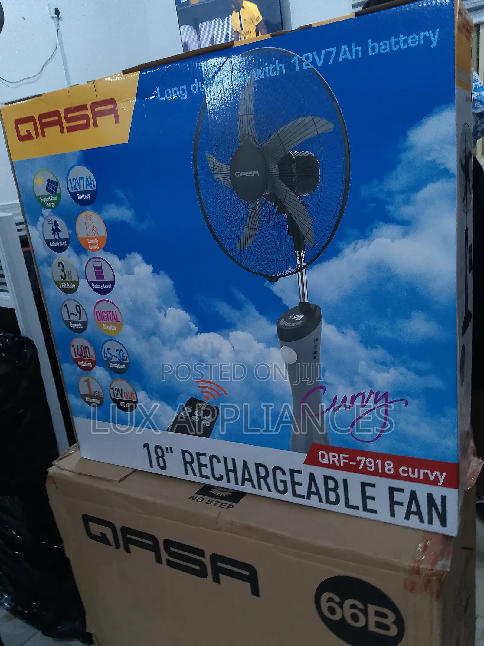 High Quality Qasa Rechargeable Standing Fan