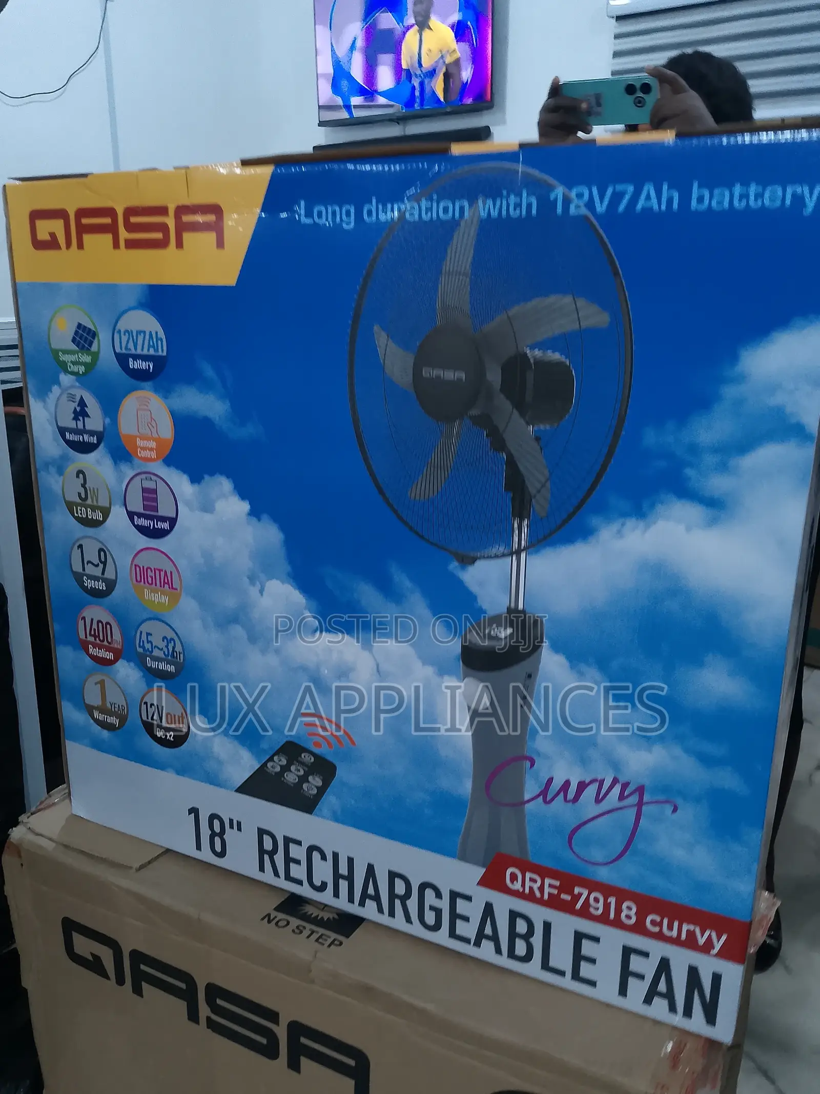 High Quality Qasa Rechargeable Standing Fan