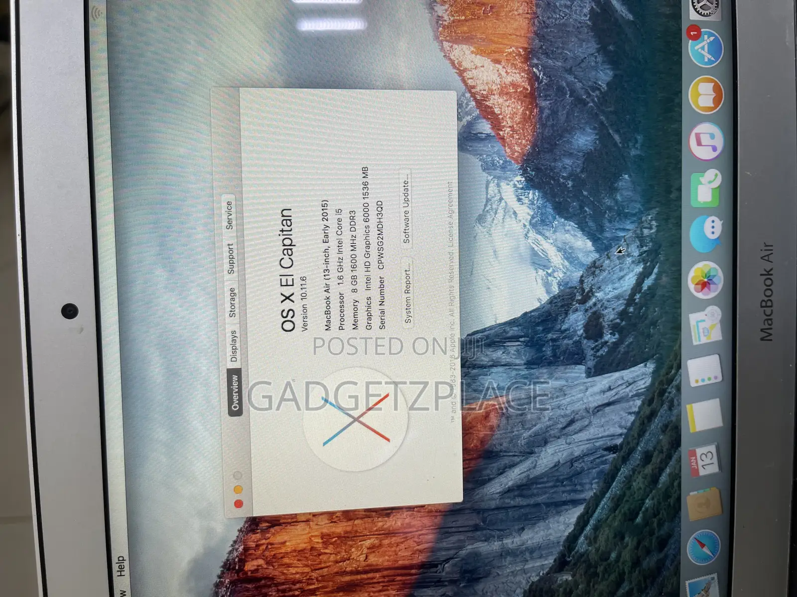 Laptop Apple MacBook Air 2015 8GB Intel Core i5 SSD 128GB