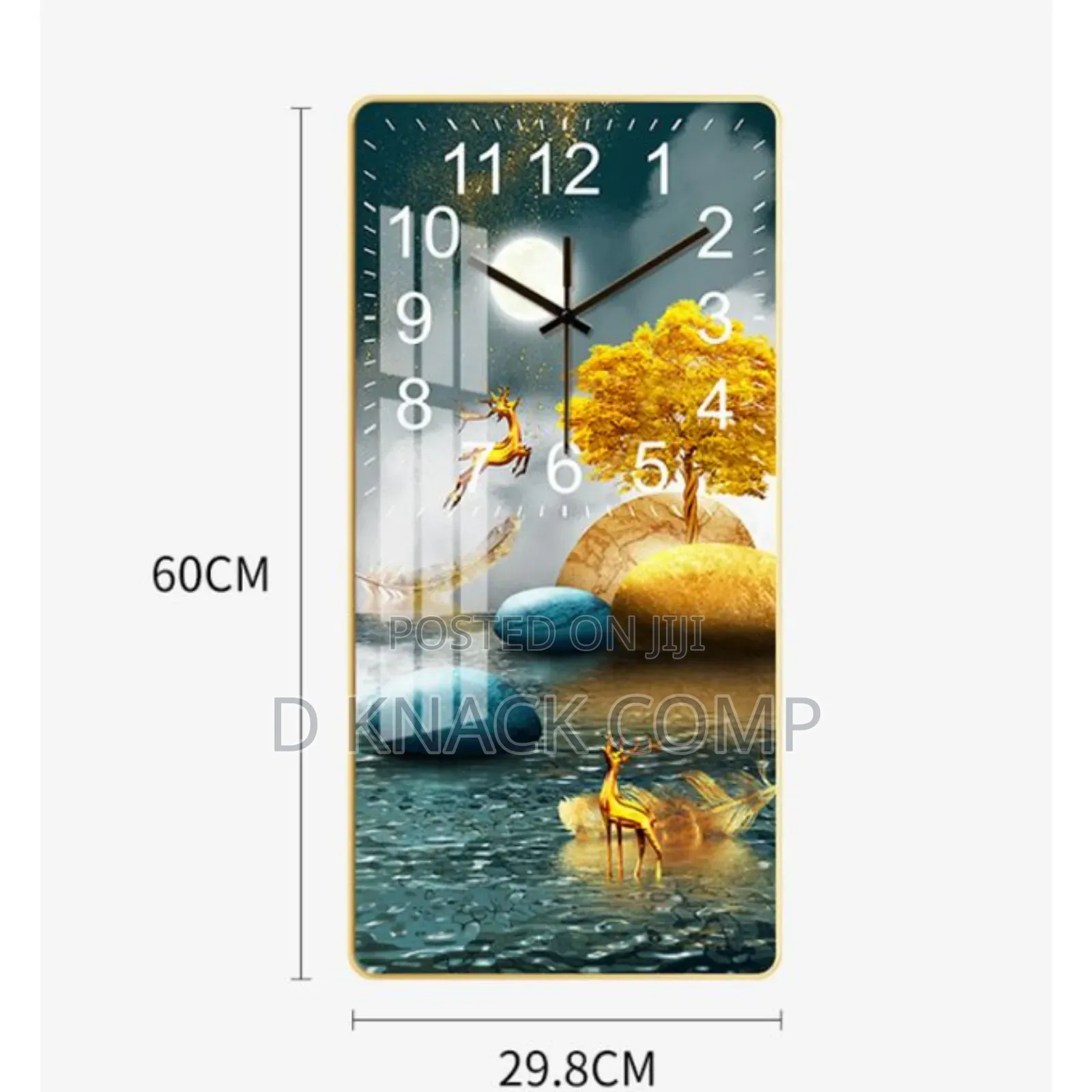 Luxury Pendulum/Silent Wall Clock 60cm X 29.8cm