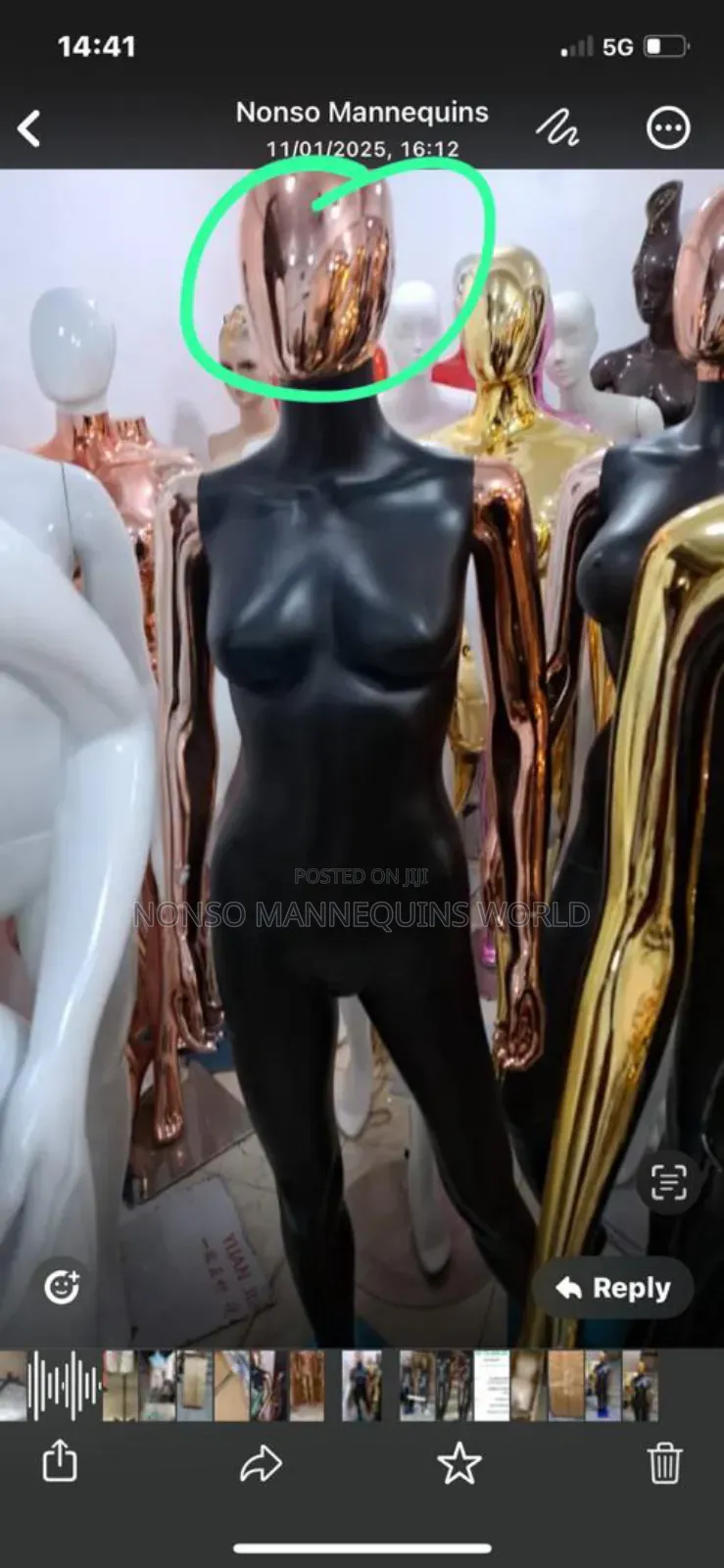 Size 8 Black And Rose Gold Female Dummy