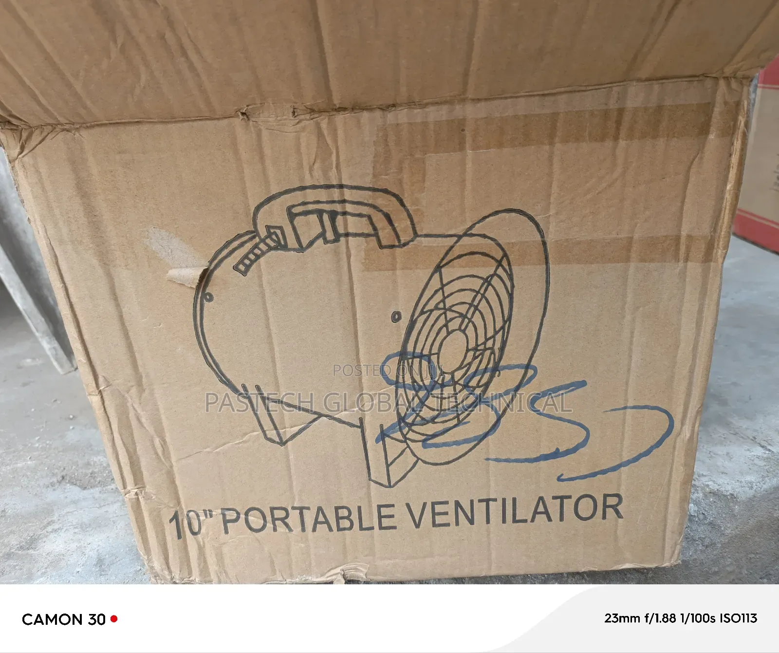10" Portable Ventilator With a 5m Hose 220v-240v