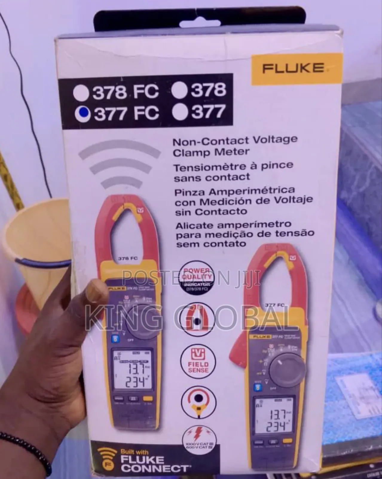 Fluke 377 FC Non-Contact Voitage True-RMS AC/DC Clamp Meter