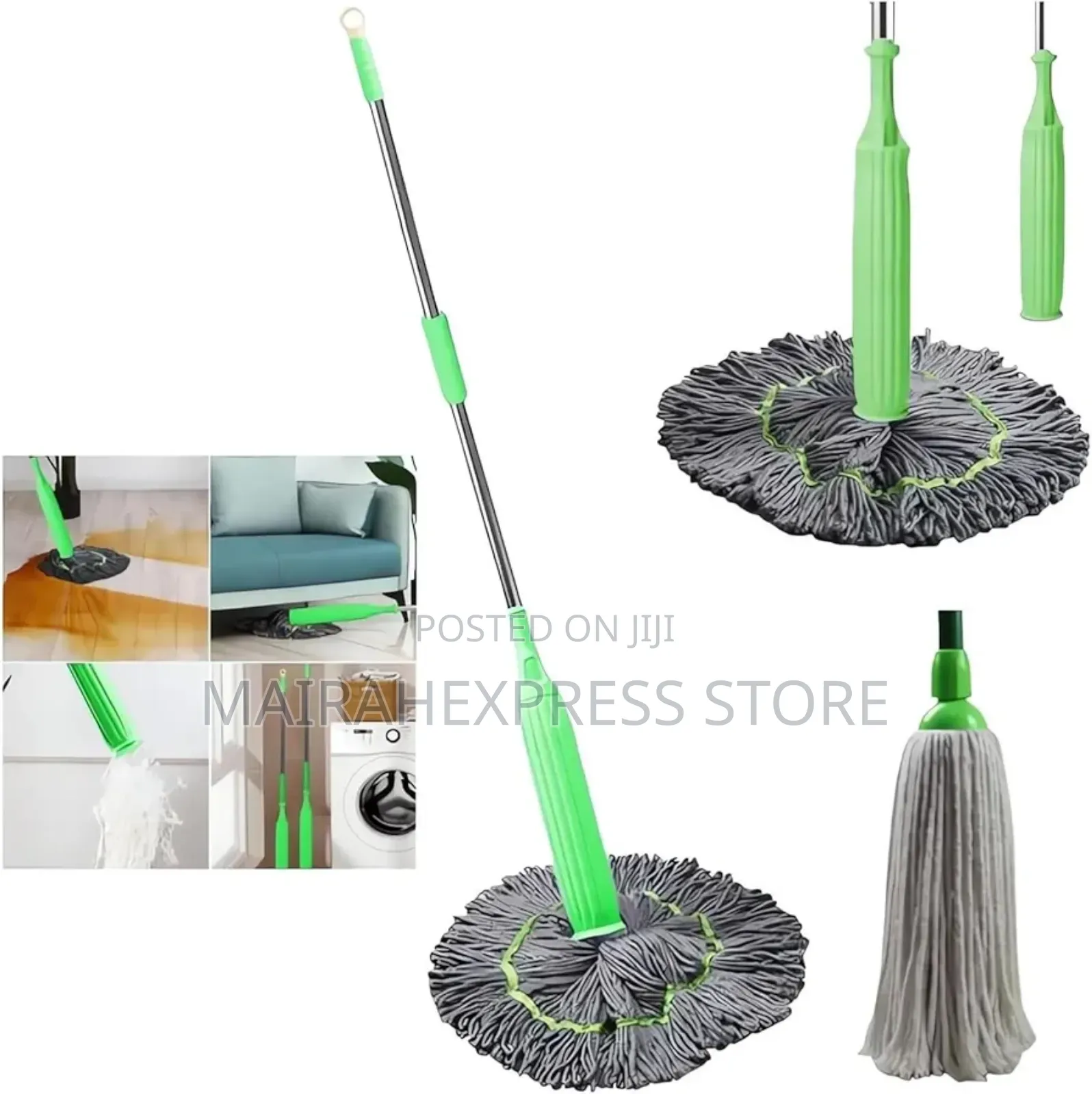2in1 Dehydration, Self-Wringing Twist Mop for Floor Cleaning