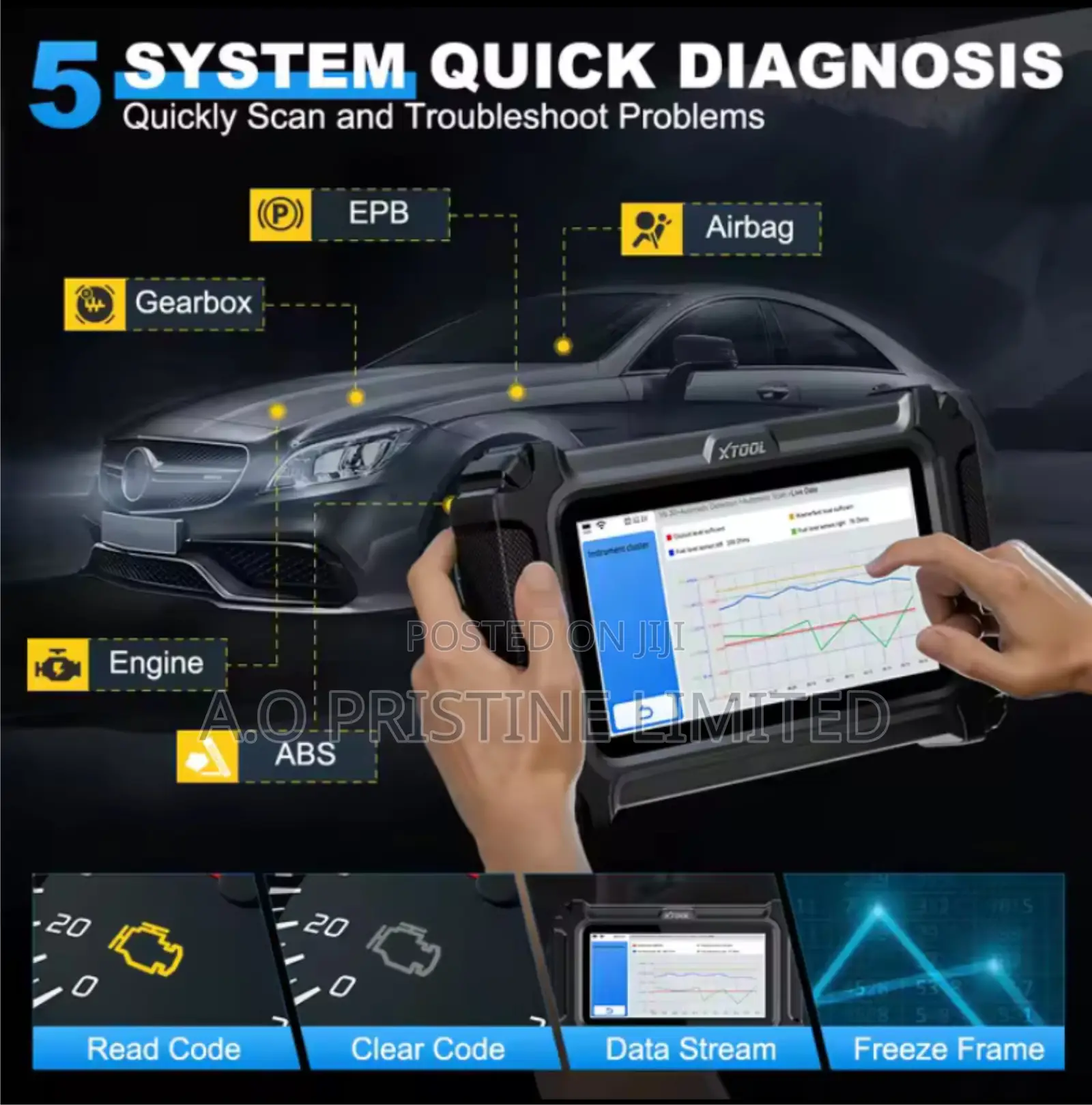 Xtool D5 Car Scanner With 9 Resets & Lifetime Free Updates