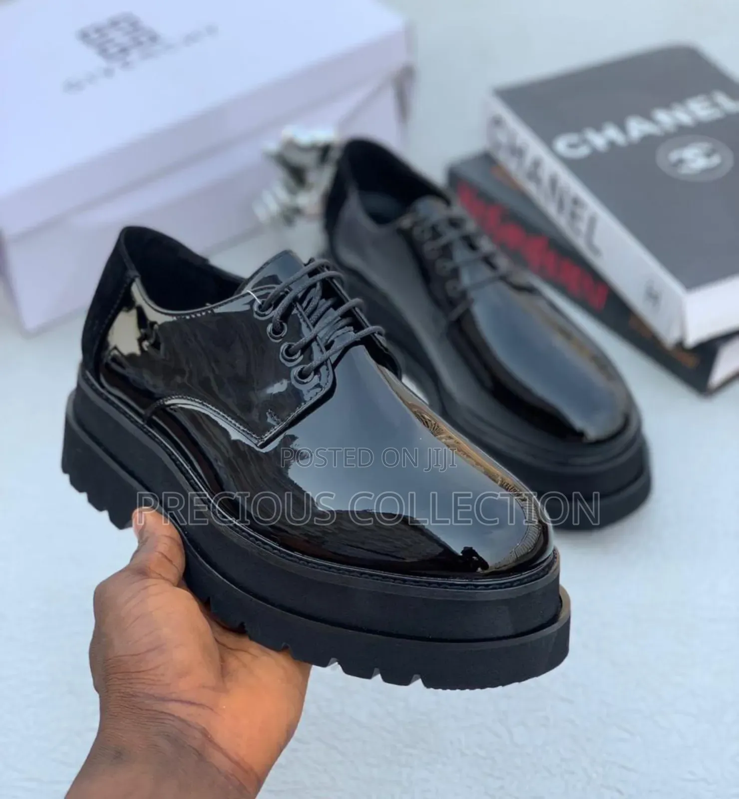 Glossy Double Sole Givenchy Leather Lace Up Shoe