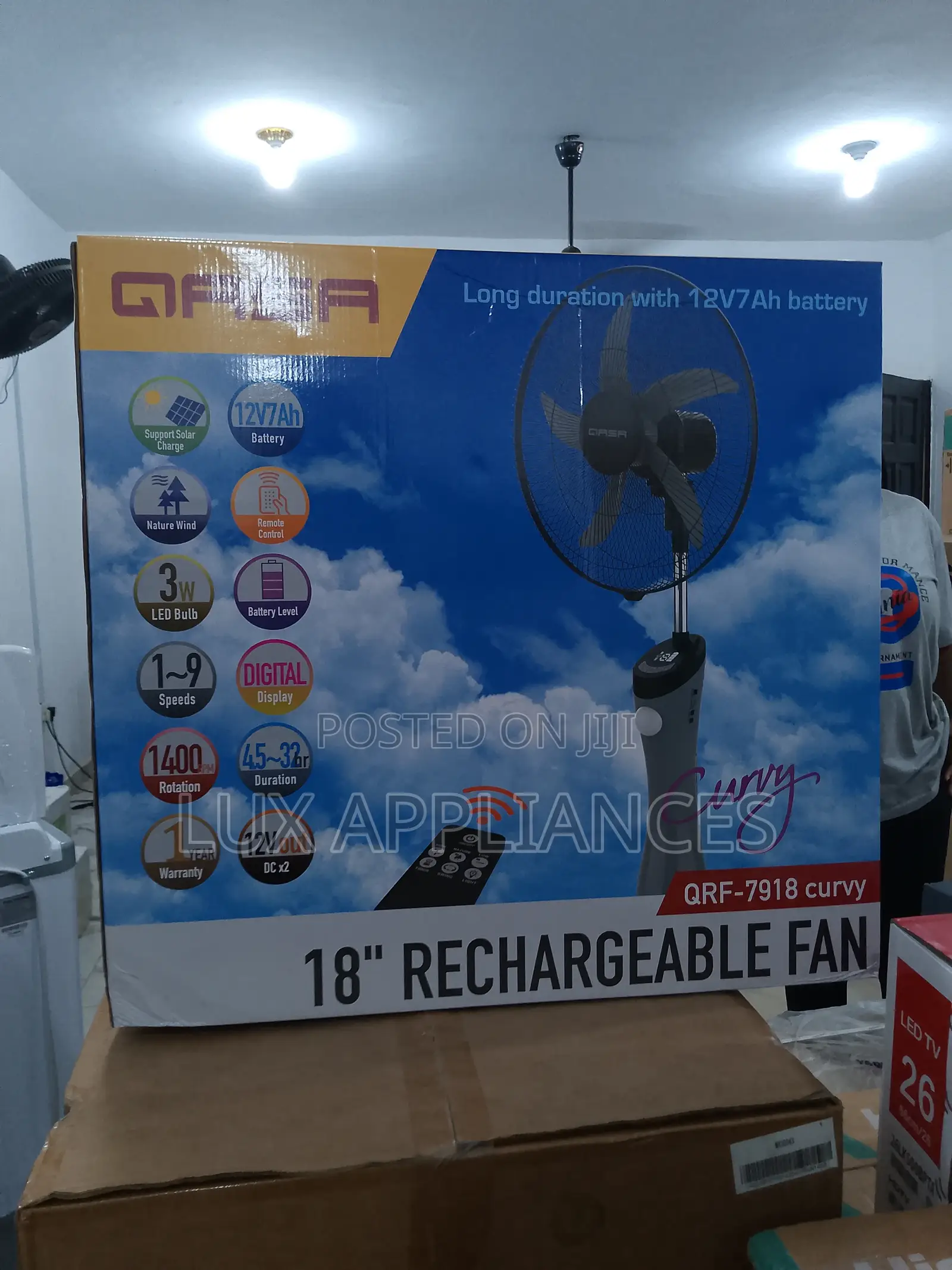18 Inches Rechargeable Fan