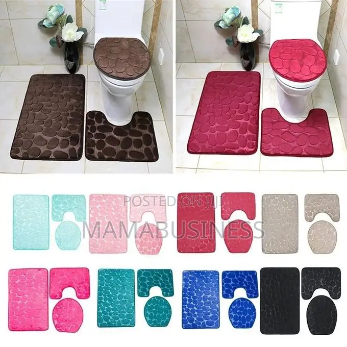 3 In1 Toilet Mat Available In Different Colours