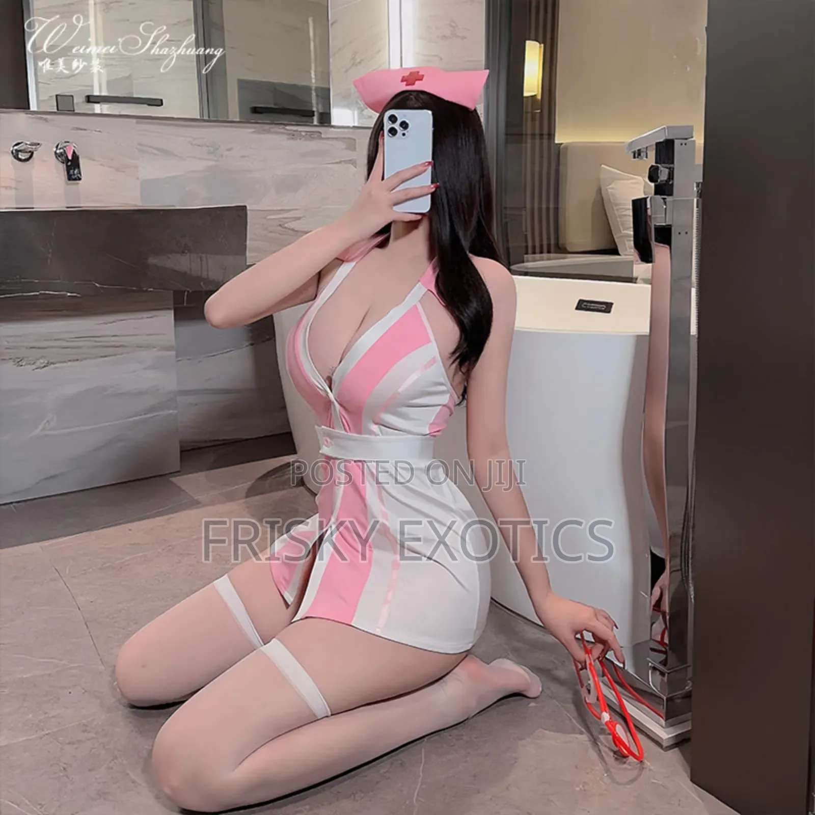 Pink Nurse Costume Gown