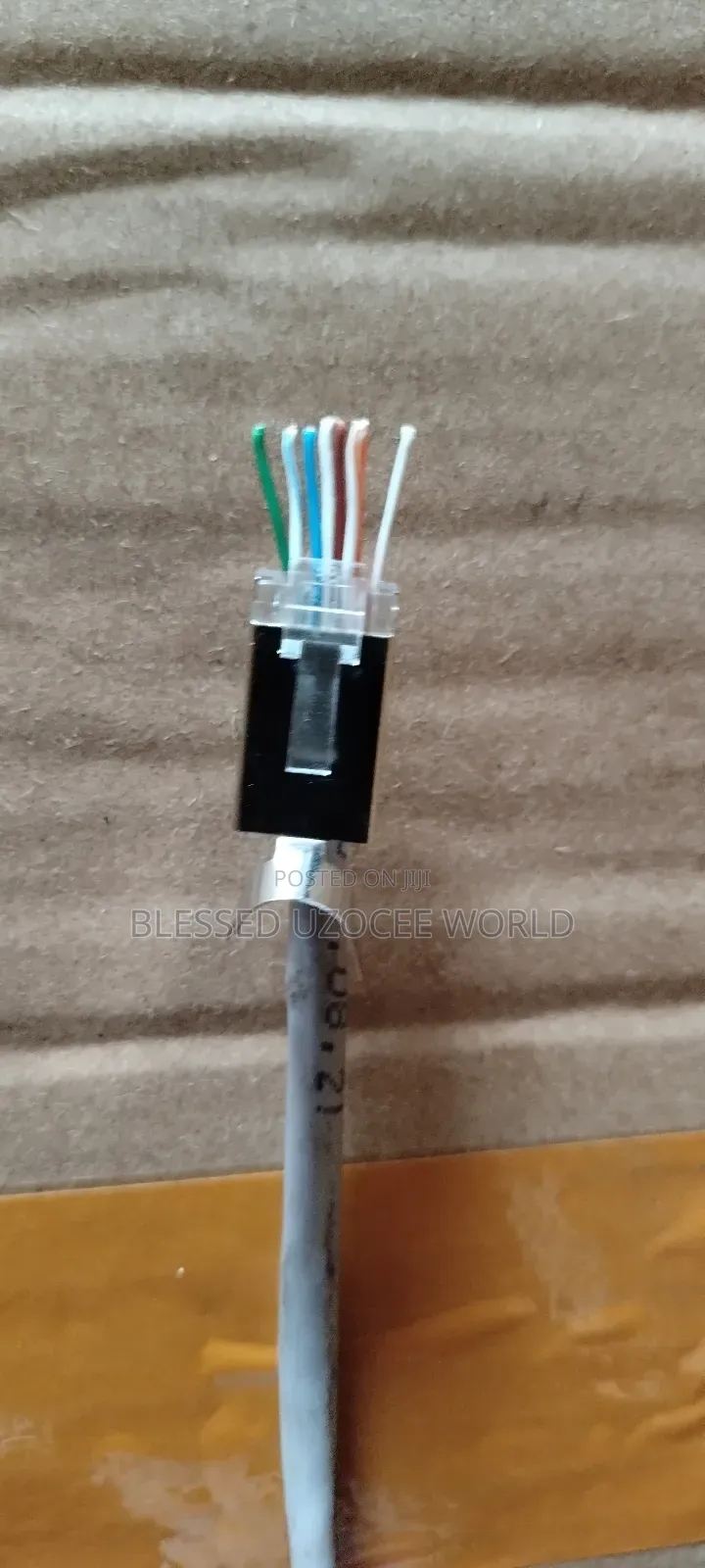 100 Pieces RJ45 Cat 7 Metal Pass Through Lan Cable Connector
