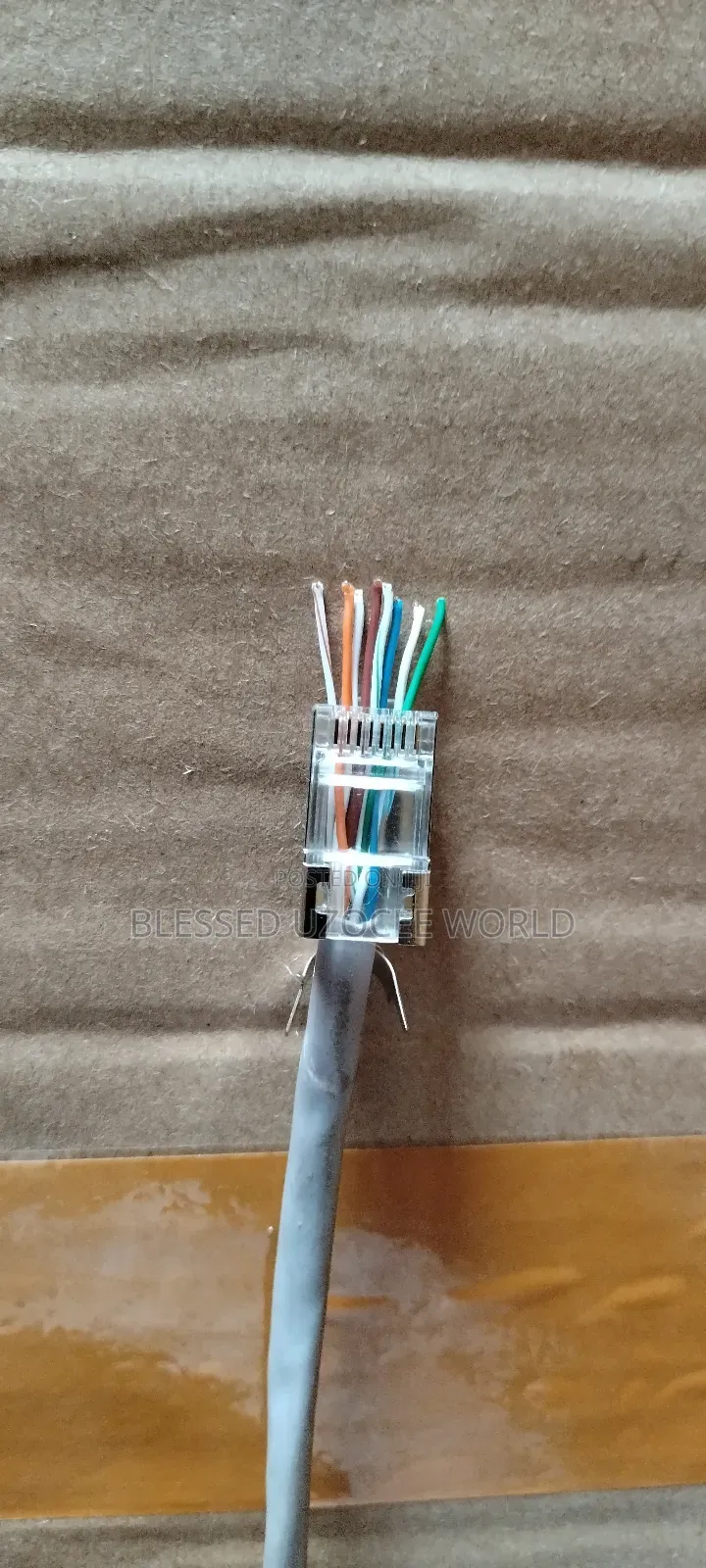 100 Pieces RJ45 Cat 7 Metal Pass Through Lan Cable Connector