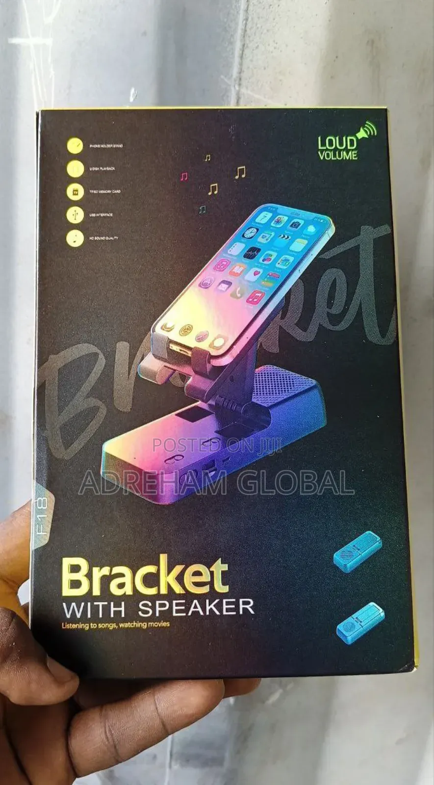 Bracket Bluetooth Speaker With Phone Holder