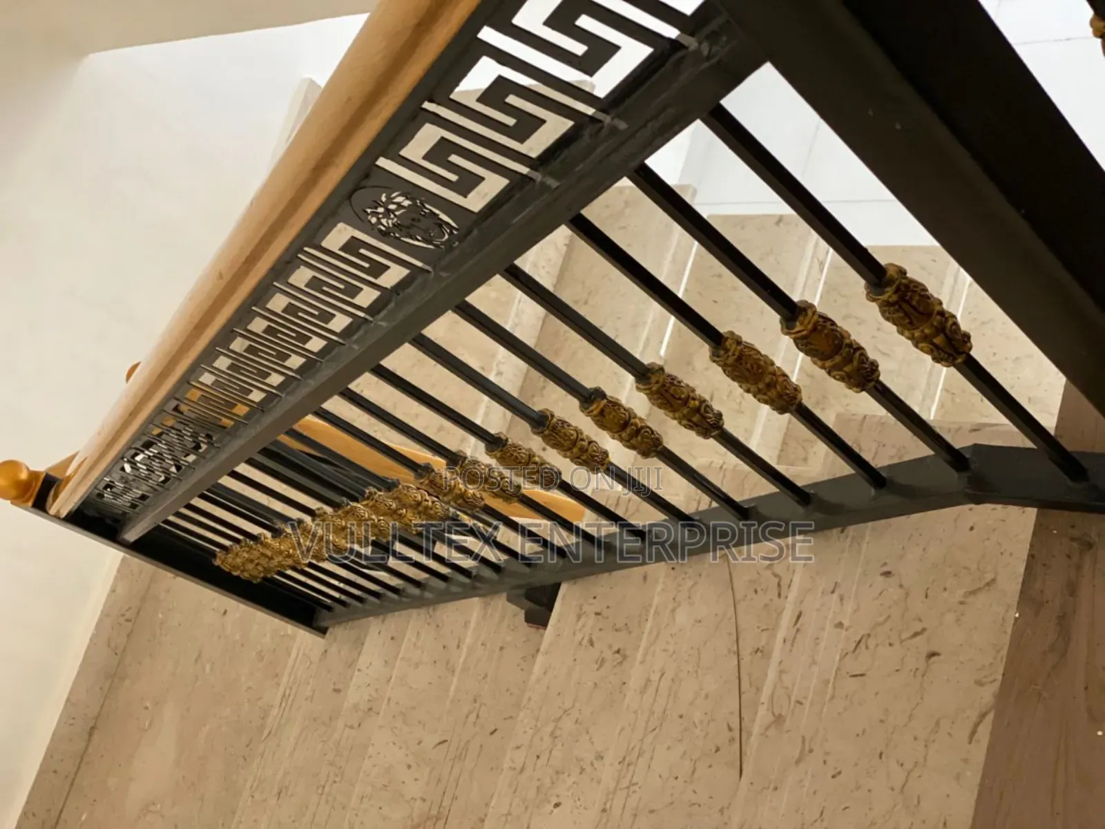 Staircase.With Wooden Top,.