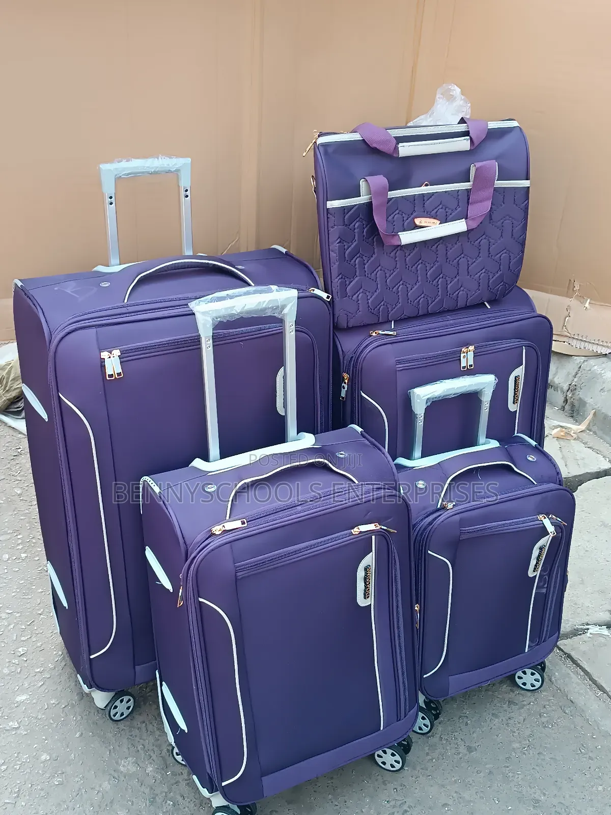 Purple Good Design 5 in 1 Set of Swiss Polo Luggage Boxes