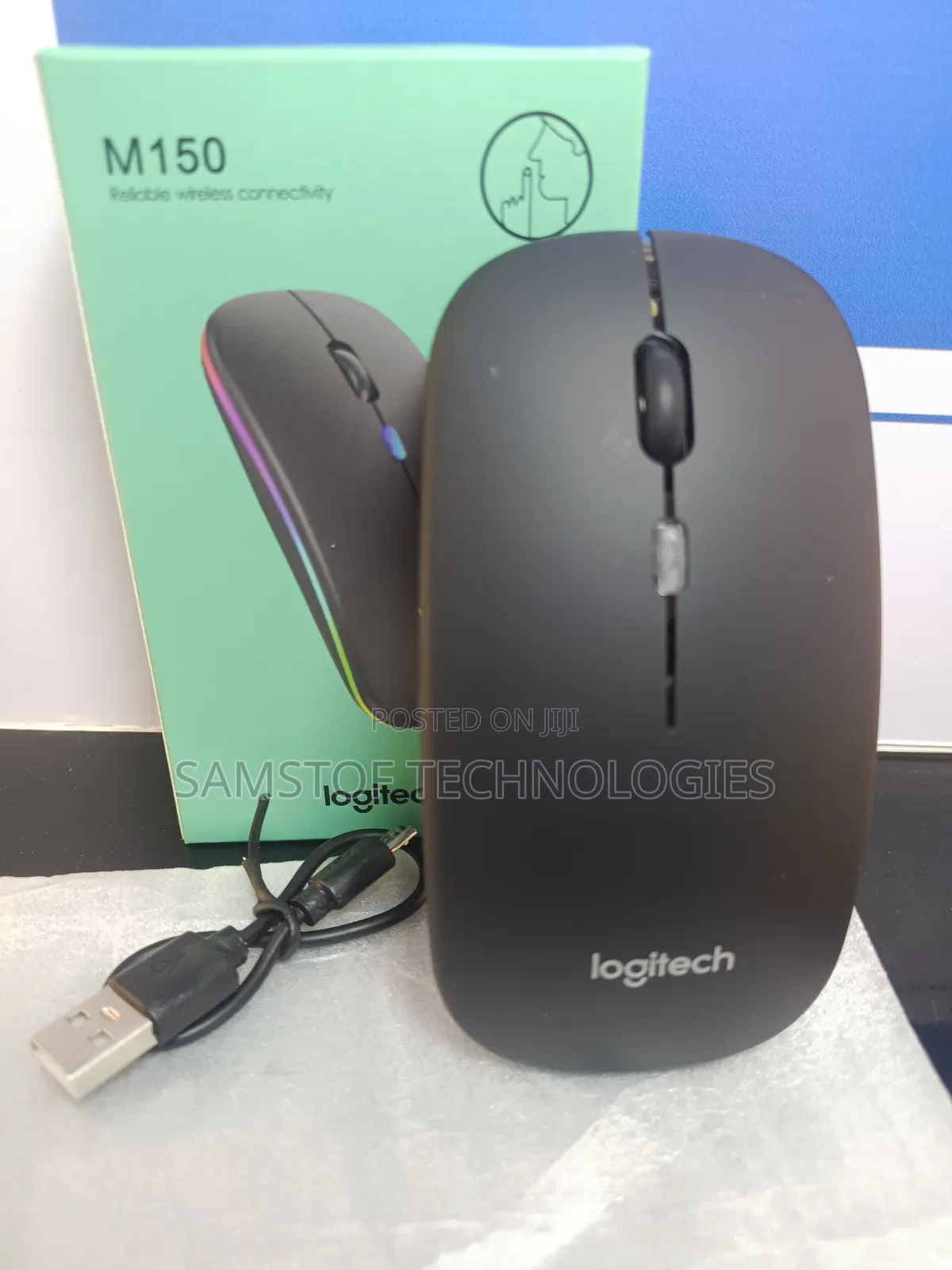 Logitech M150 Rechargeable Wireless Mouse Led Light