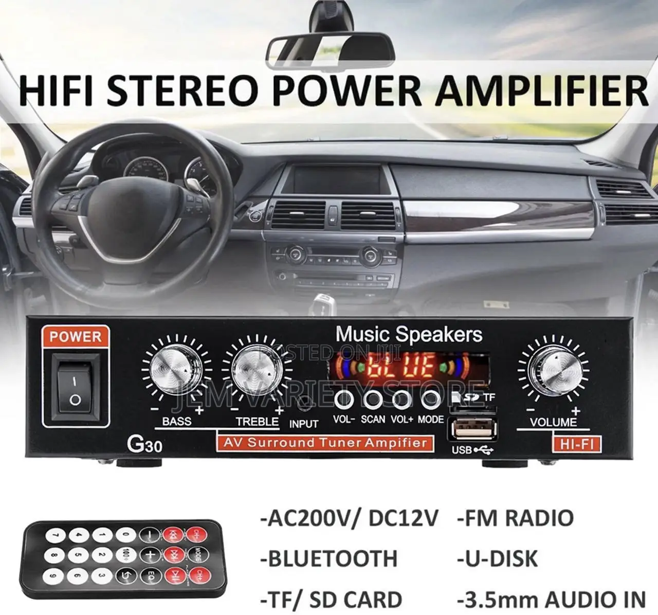 Hifi Stereo Audio Mp3 Power Amplifier