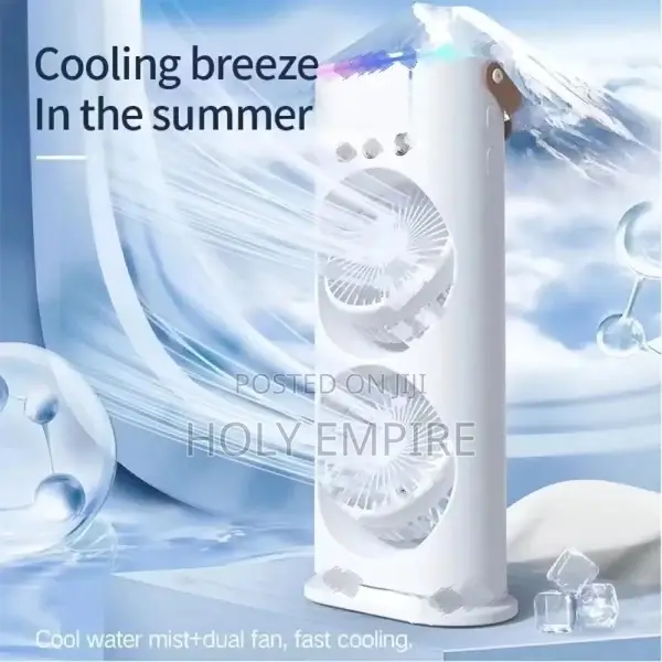 Air Cooler Double-Head Mist Fan Shakeable Rechargeable