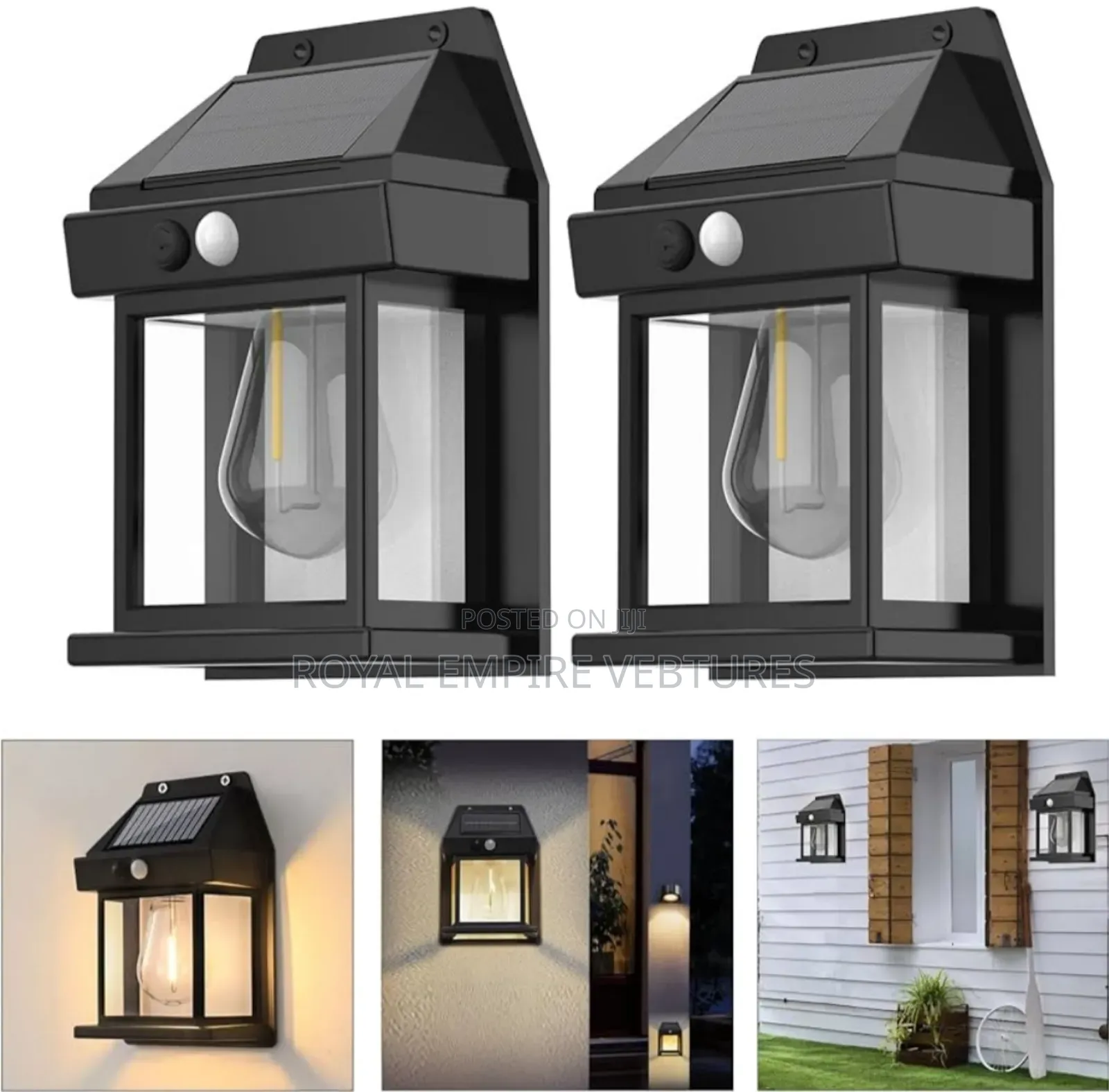Solar and Motion Sensor Outdoor Fence Light