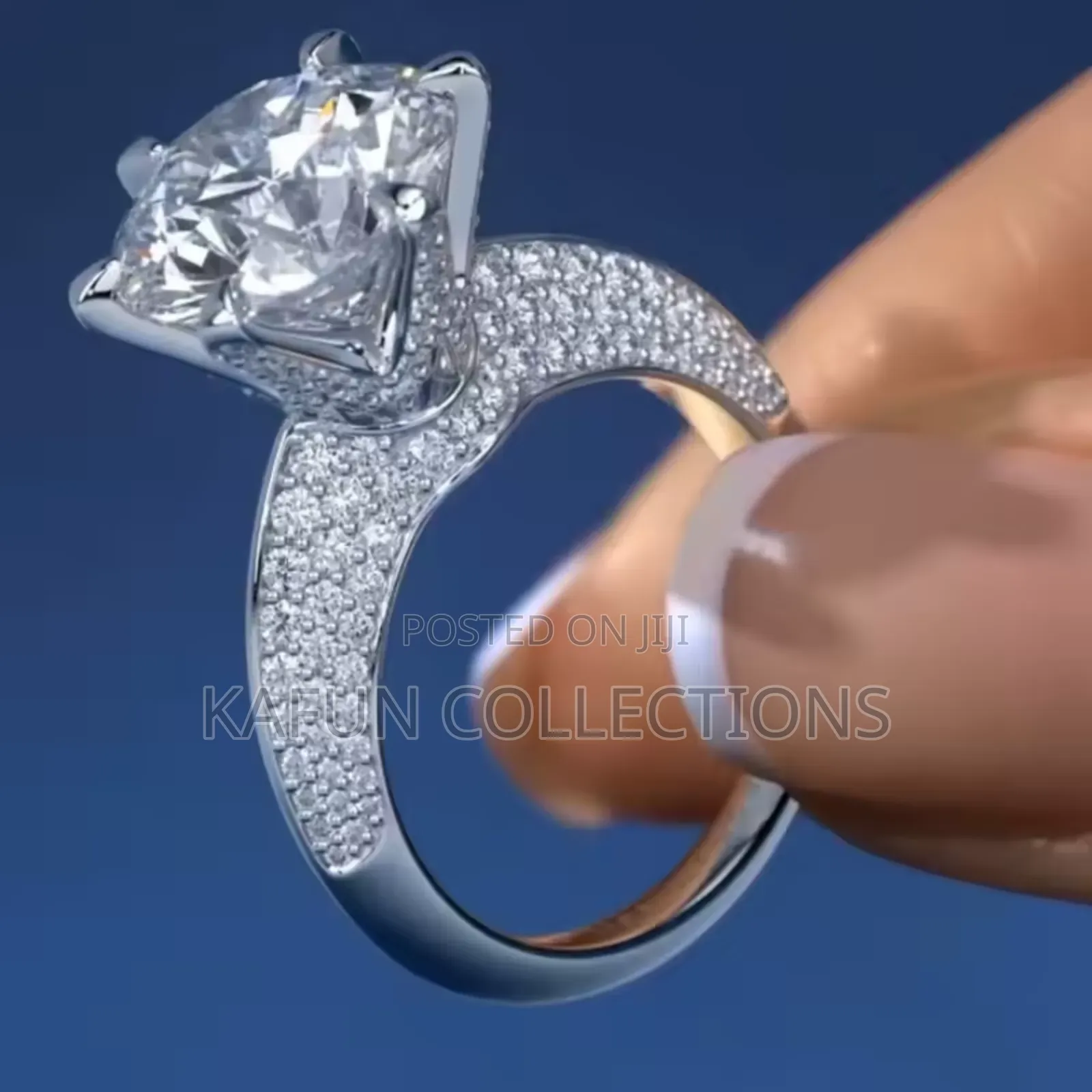 New Design Big Zirconia Quality Silver Proposal Ring