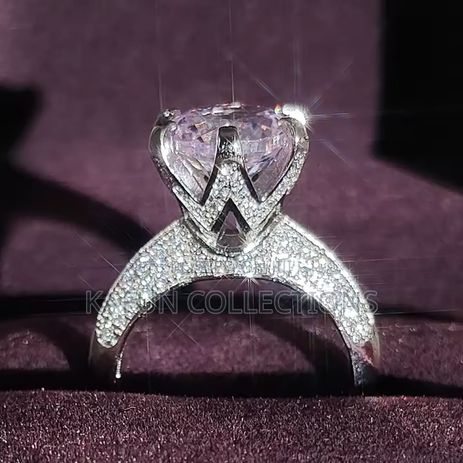 New Design Big Zirconia Quality Silver Proposal Ring