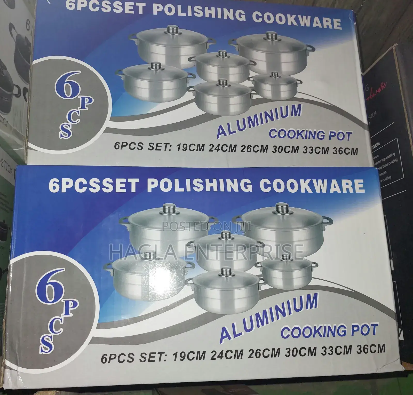 6 Pieces Aluminum Polishing Cookware Set
