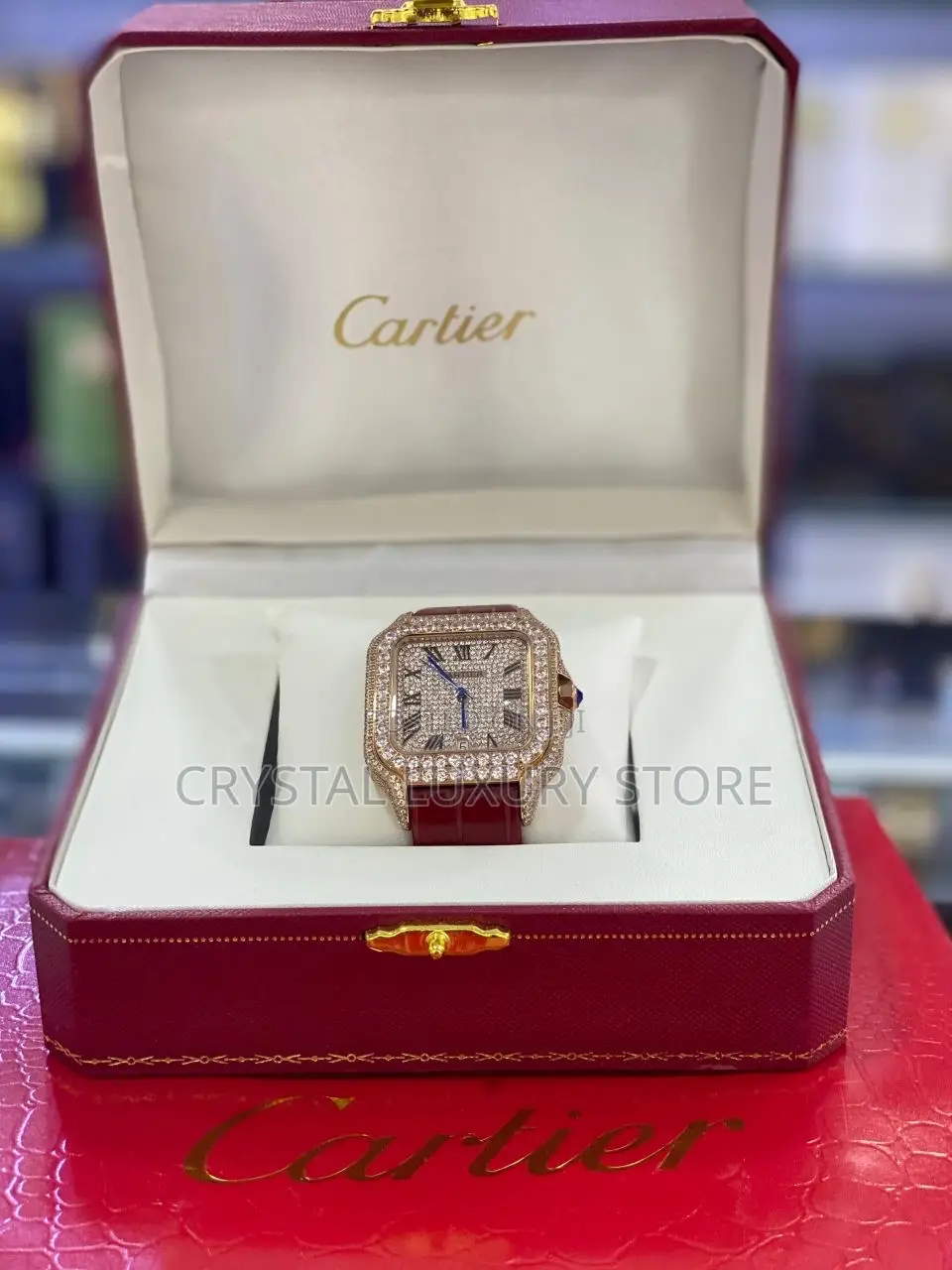 Cartier Quality Luxury Men Genuine Leather Wristwatch