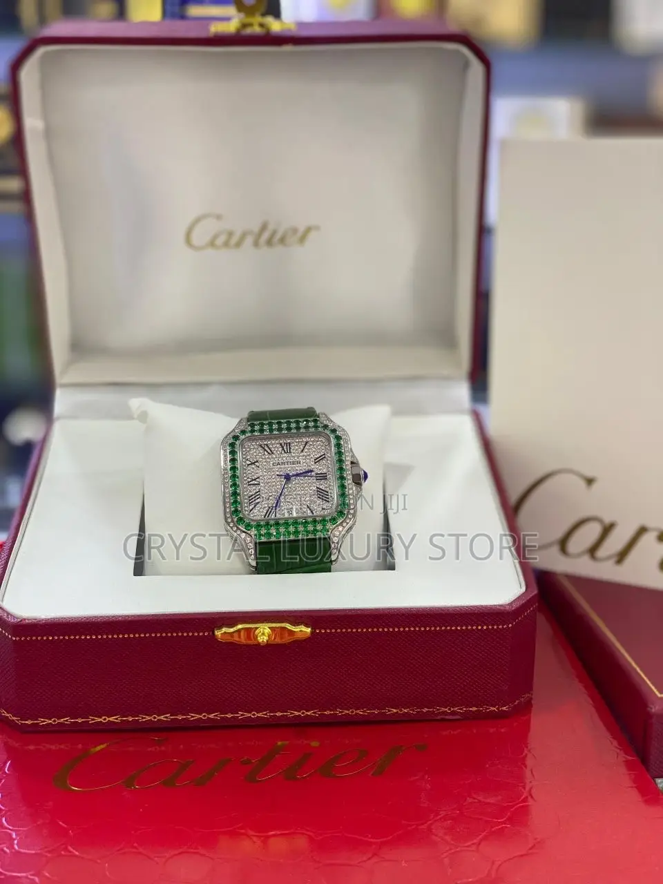 Cartier Quality Luxury Men Genuine Leather Wristwatch