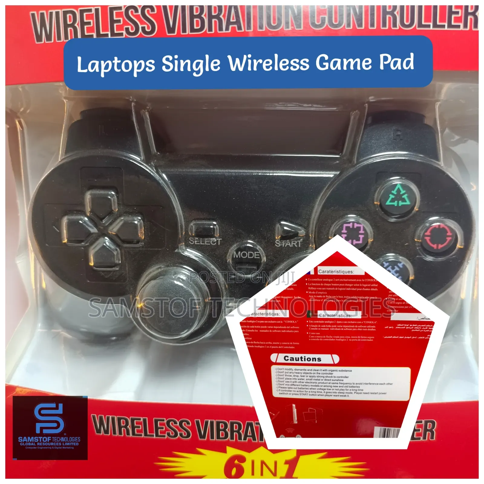 Single Wireless Game Pad for PC/PS1~3/Android/Windows