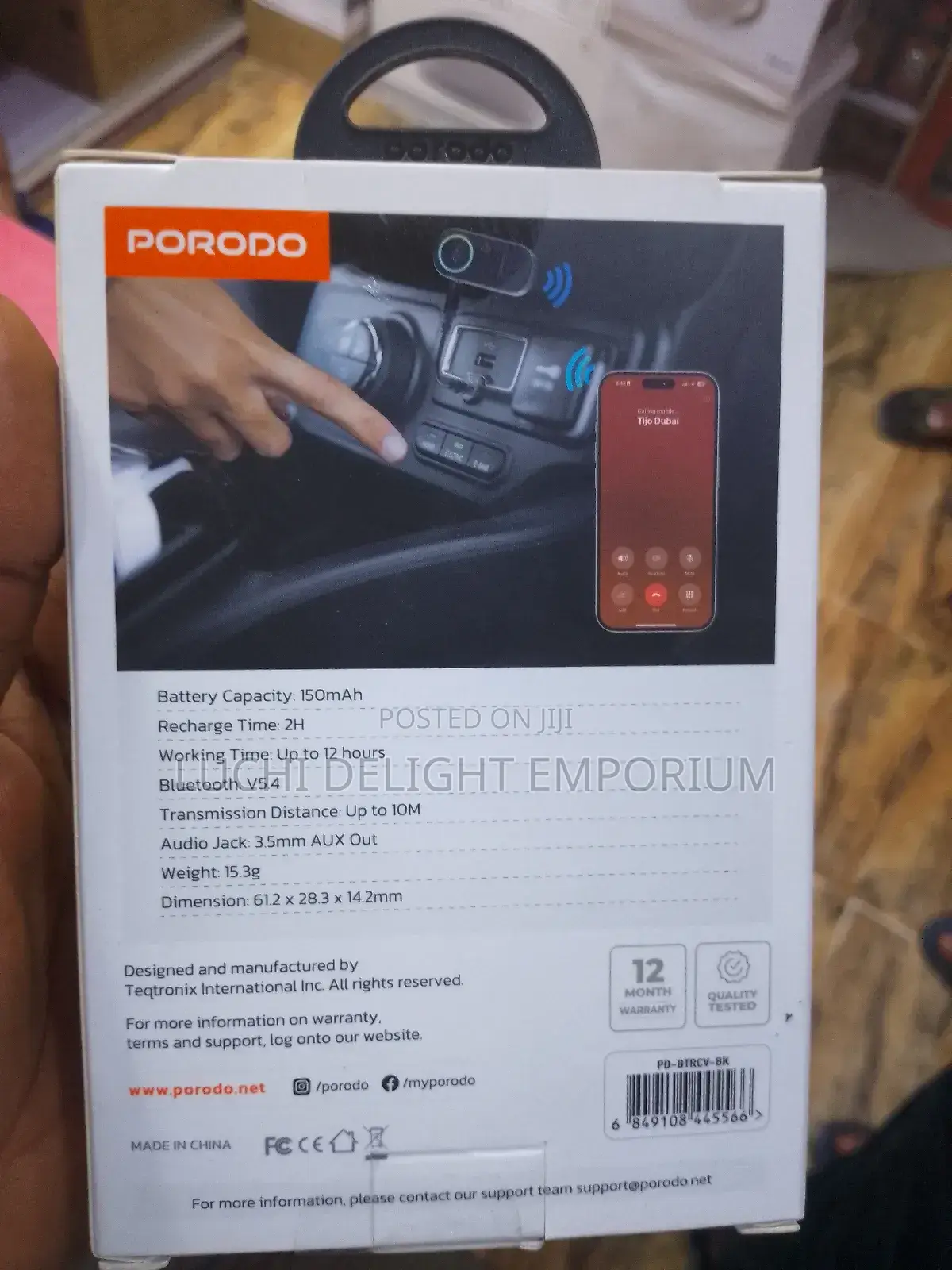 Porodo Wired to Wireless Car Bluetooth Audio Transmitter