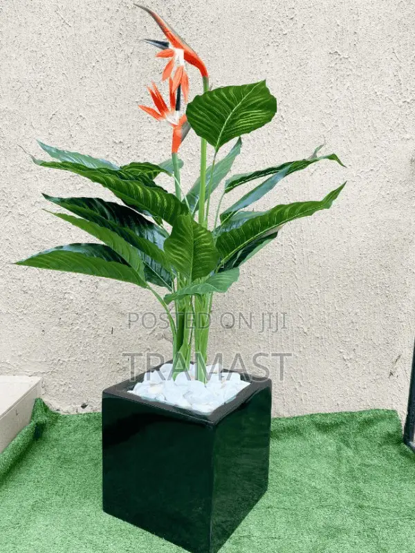 Artificial Paradise Bird Plant Potted With Fiber Glass Pot
