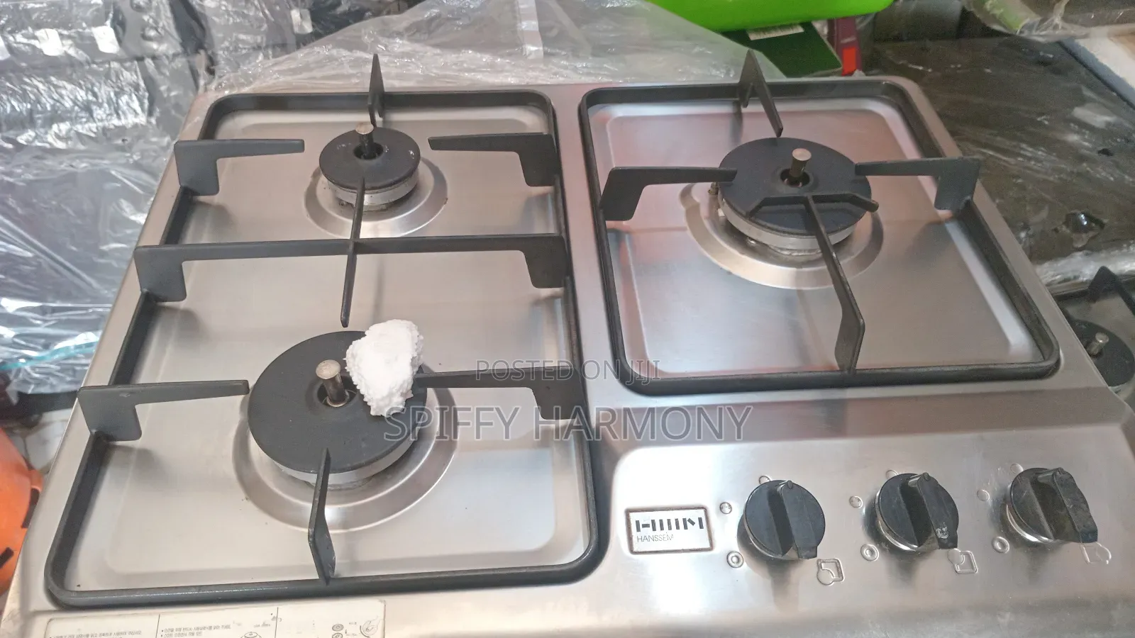 3 Burner Flat Stainless Inbuilt Gas Cooker