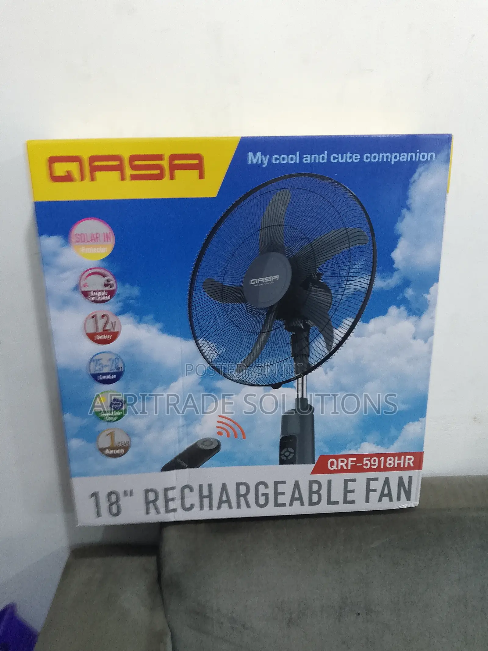 Efficent Qasa Rechargable Fan
