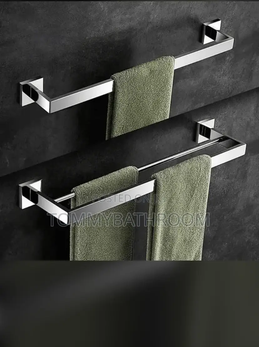 Chrome Single and Double Towel Rail
