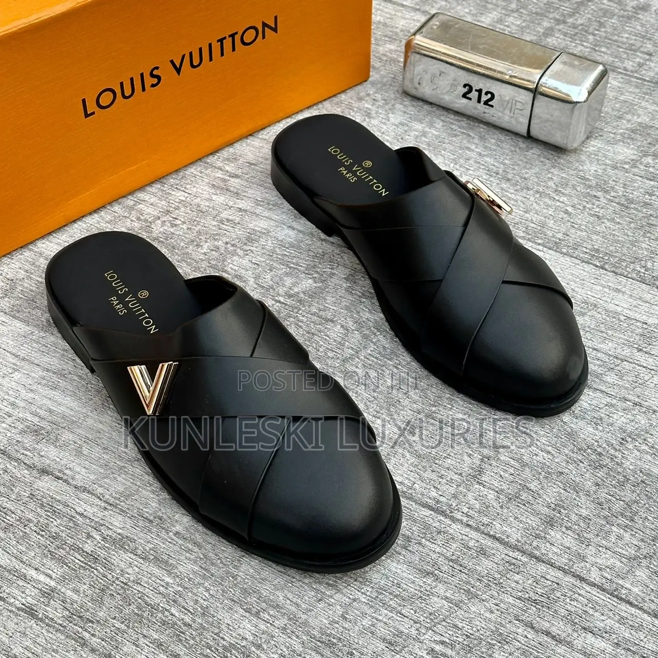 Original Louis Vuitton Men Half Shoe in 3 Colorways