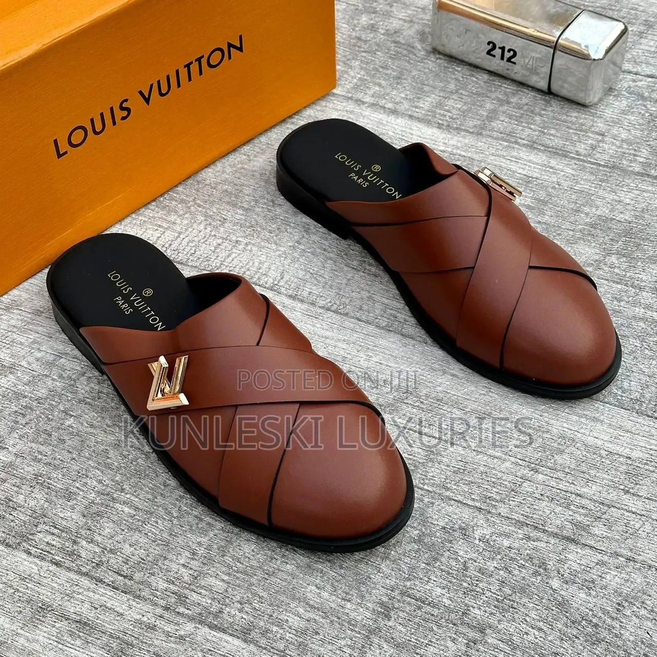 Original Louis Vuitton Men Half Shoe in 3 Colorways