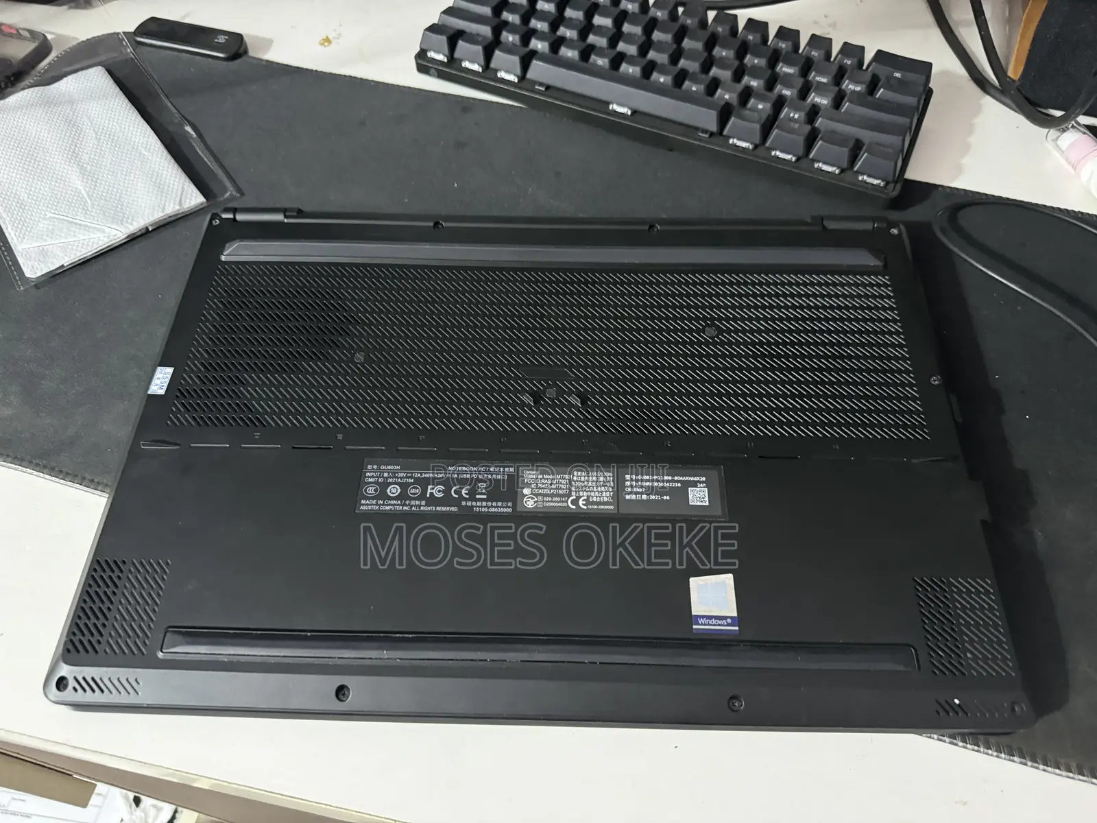 Laptop Asus ROG Zephyrus M16 GU603HR 16GB Intel Core i7 SSD 512GB