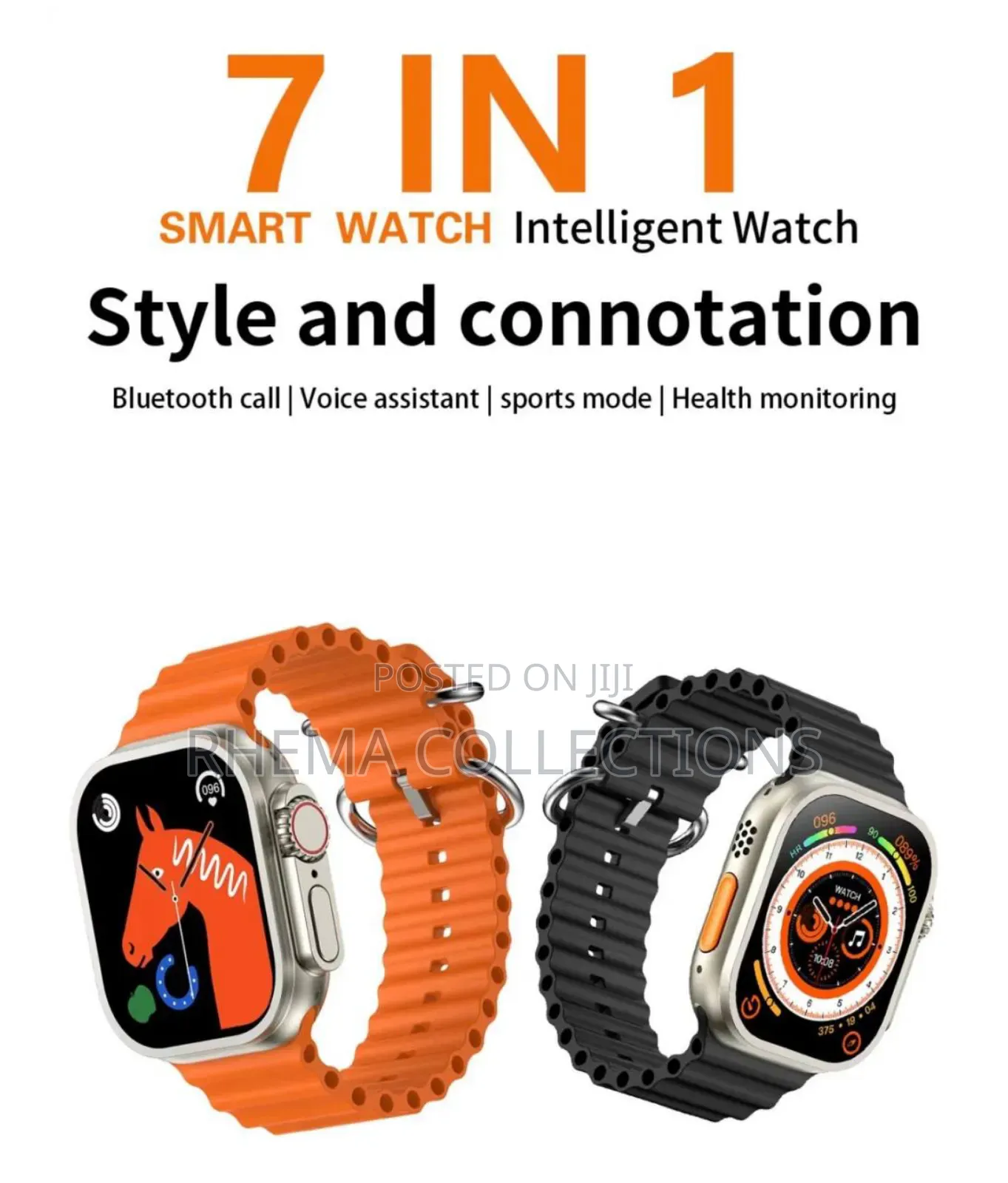 7in1 Ultra 2.01 Waterproof Multi Straps Smart Watch