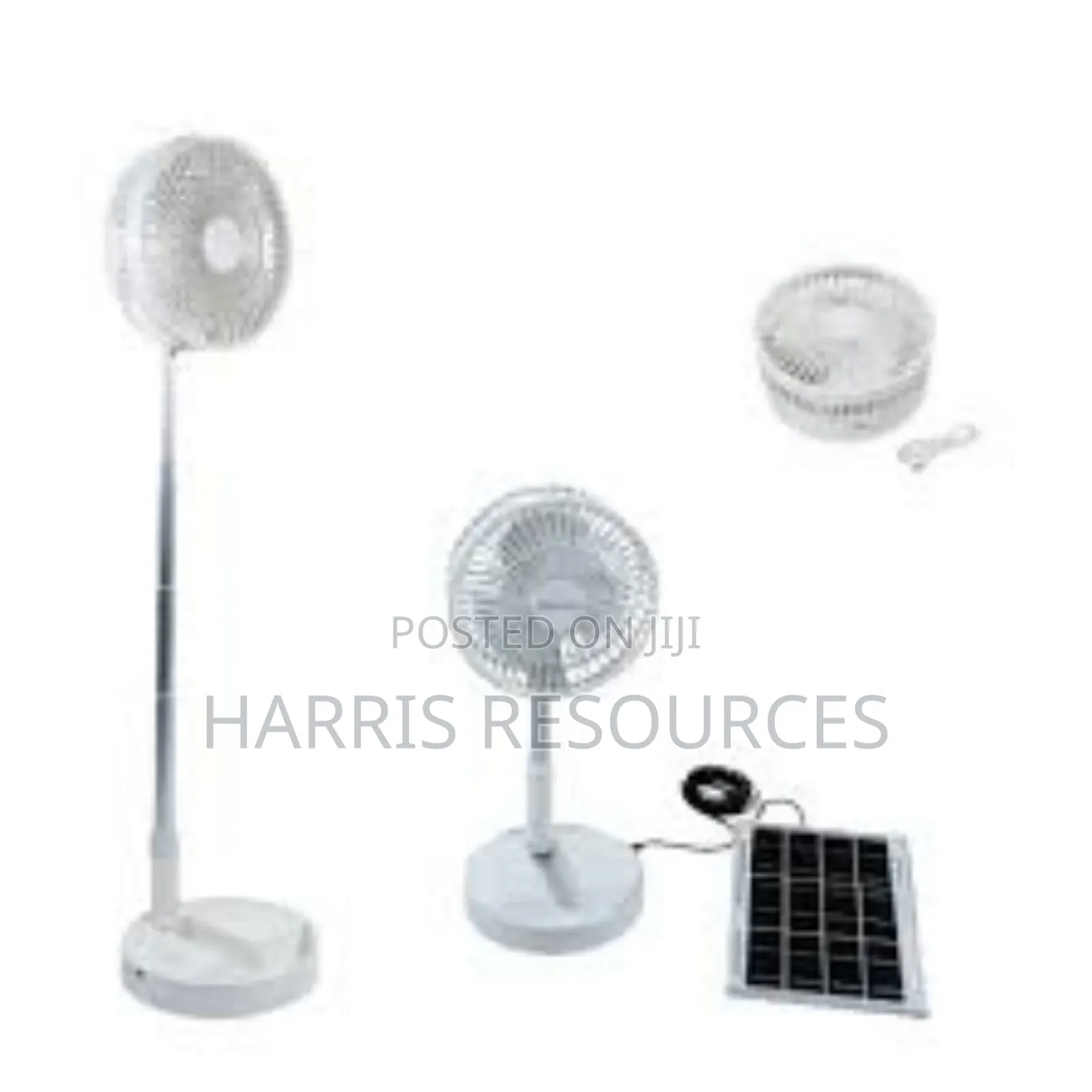 Telescopic Fan With Solar Panel Light- 24 Hours - 8000mah Battery