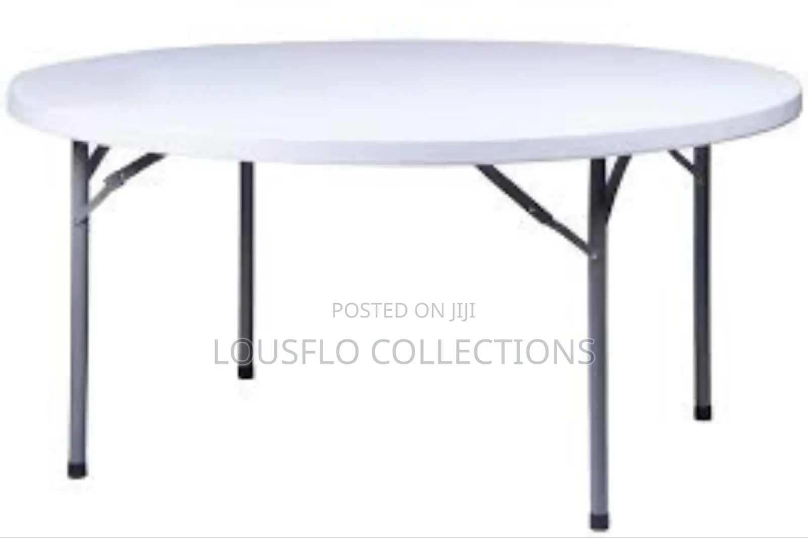 Your Big Quality 5ft Foldable Round Plastic Table for 10 Chairs
