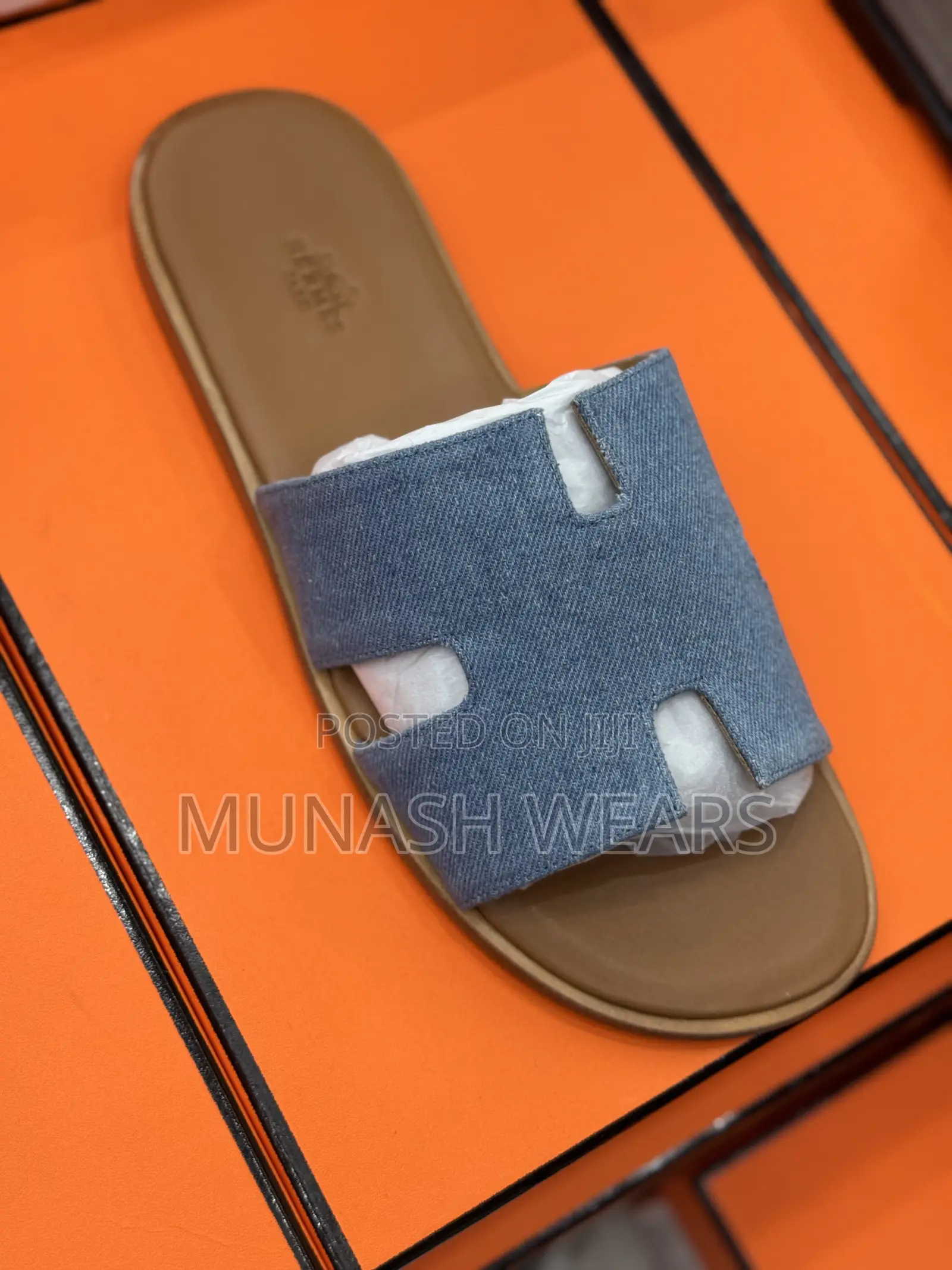 Pure Italian Leather Hermes Slipers 40-46