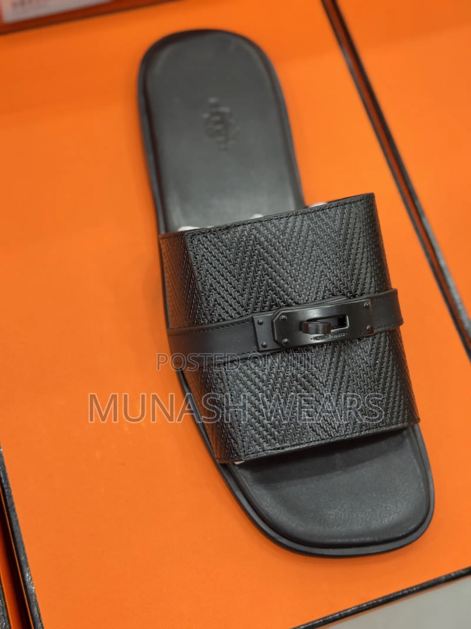 Pure Italian Leather Hermes Slipers 40-46