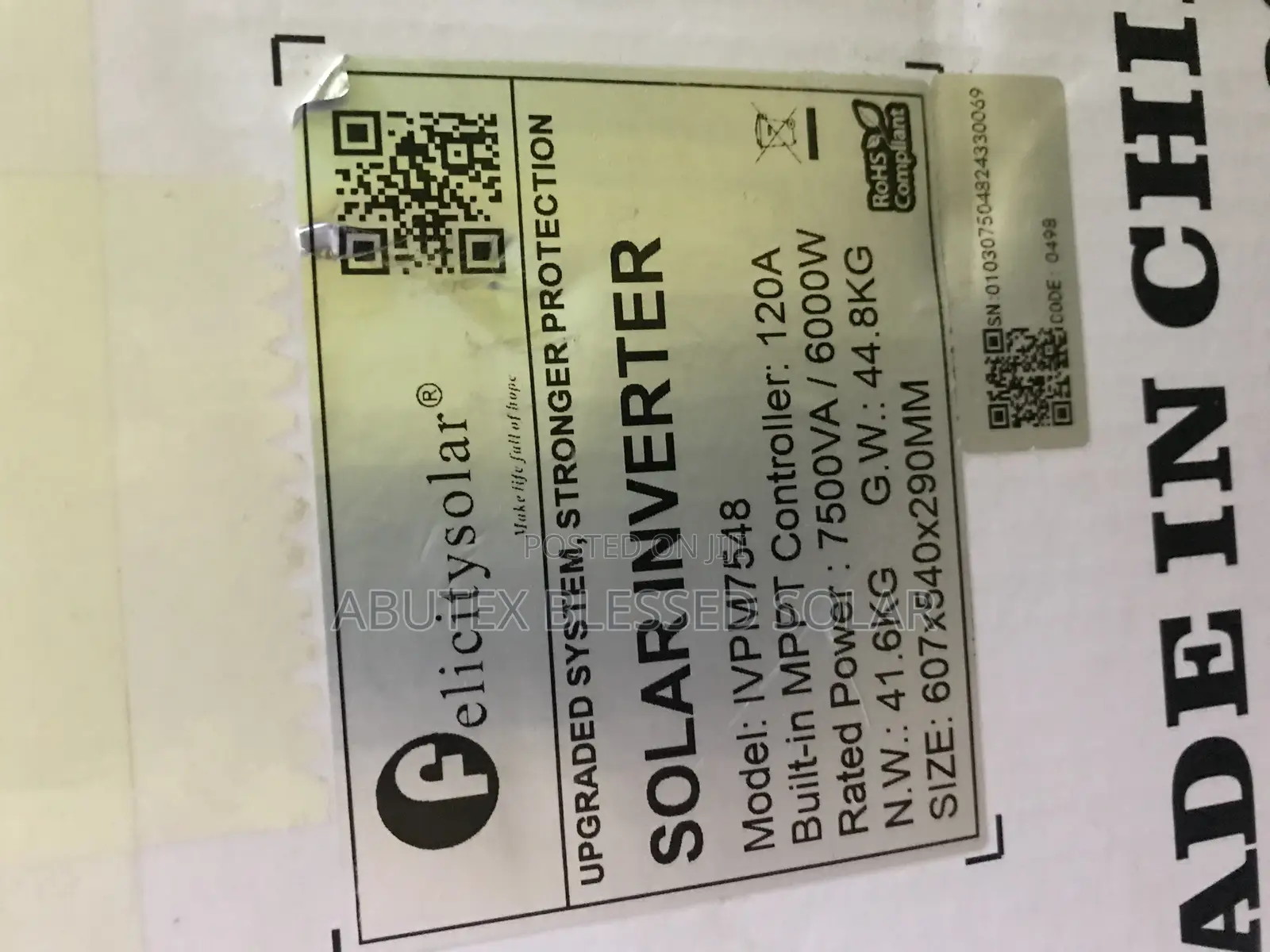 7.5kva 48v Felicity Solar Inverter Hybrid